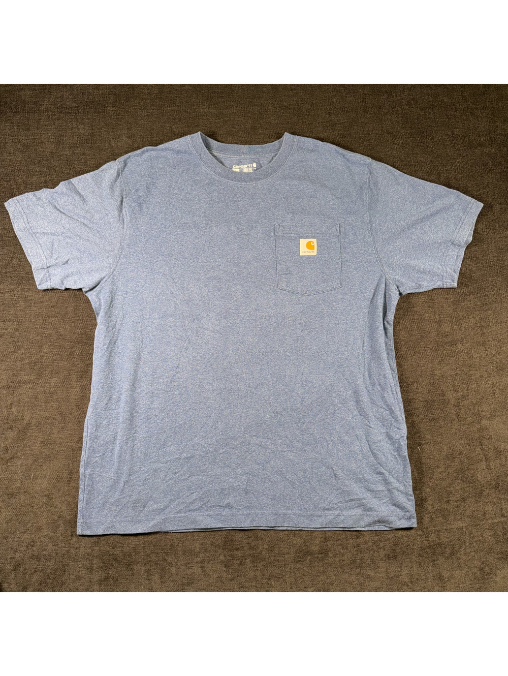 Carhartt Loose Fit Blue Pocket T-Shirt Size Large